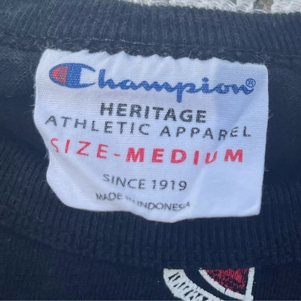 Champion all over black tee shirt size medium